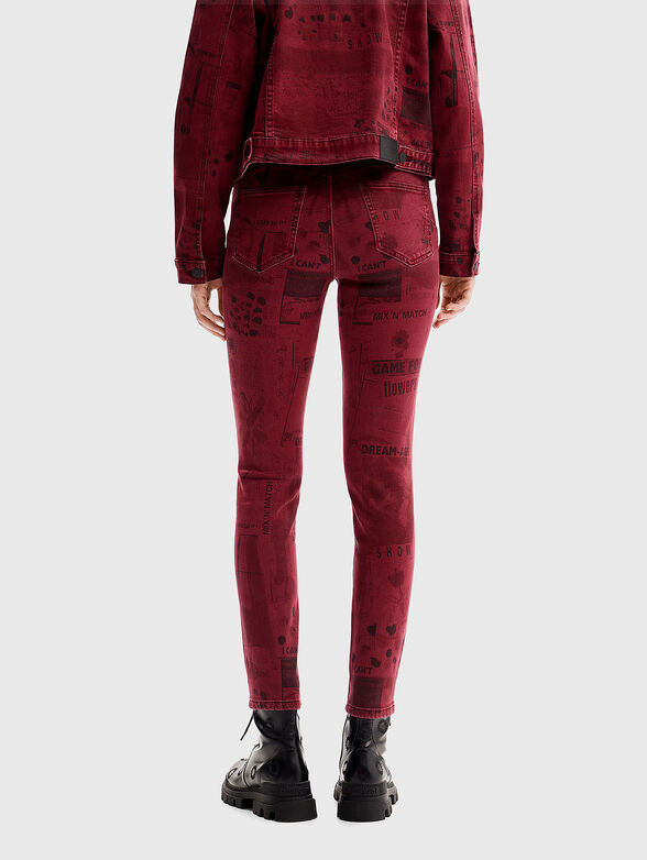 LUND jeans in red colour  - 2