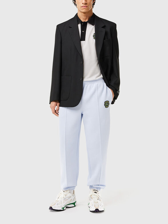 Navy polo shirt with contrast collar - 2