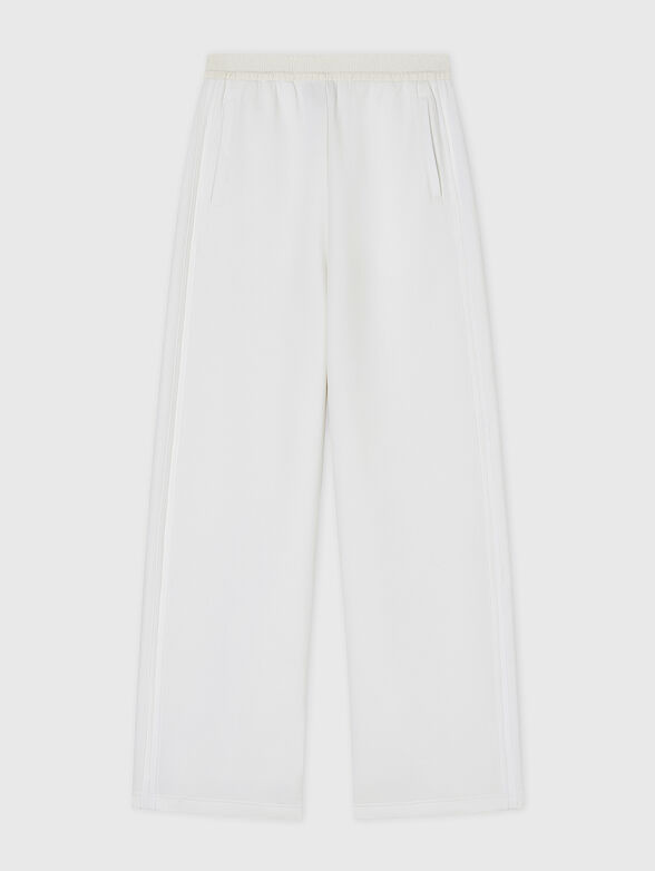 Cotton pants with contrasting logo - 1