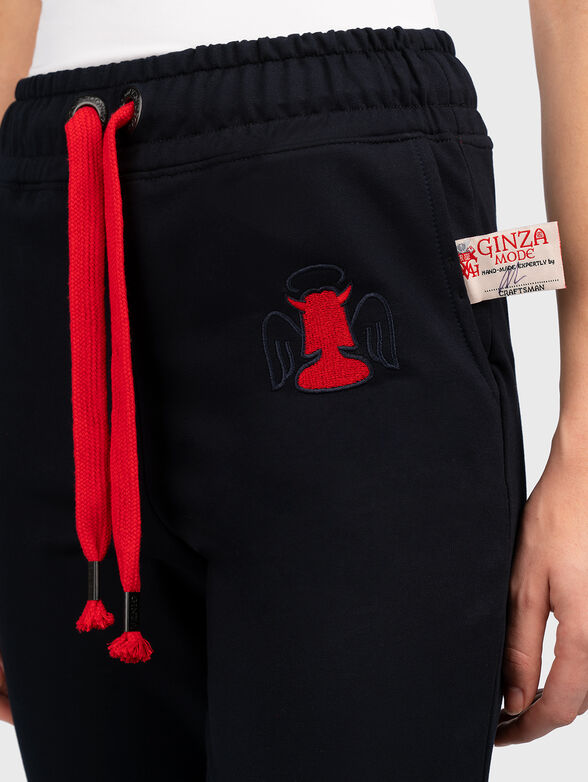 Sports pants with contrasting drawstring - 5