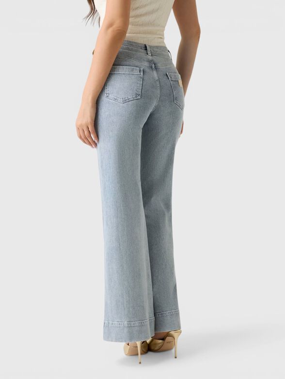 ALYSSA wide leg jeans with an accent belt - 2