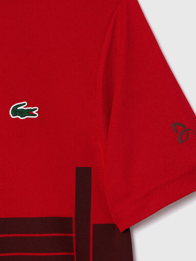 Polo shirt with contrast collar and print - 5