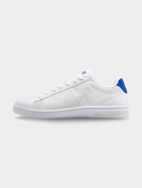 COURT SHIELD white sneakers with blue accent - 4
