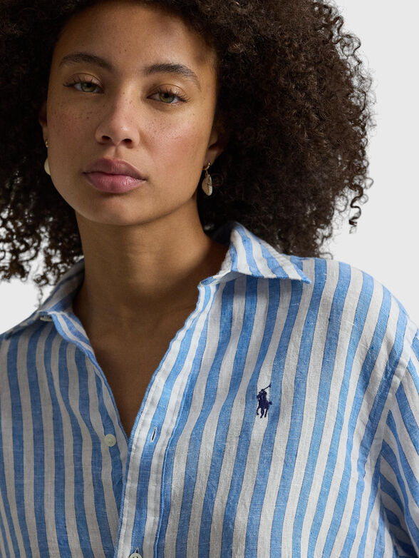 Striped linen shirt - 4