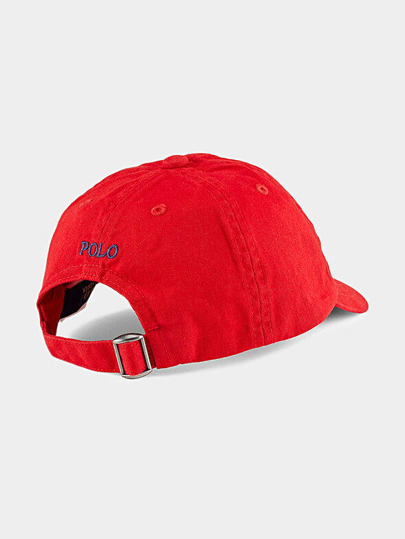 Baseball cap in red color with logo - 2
