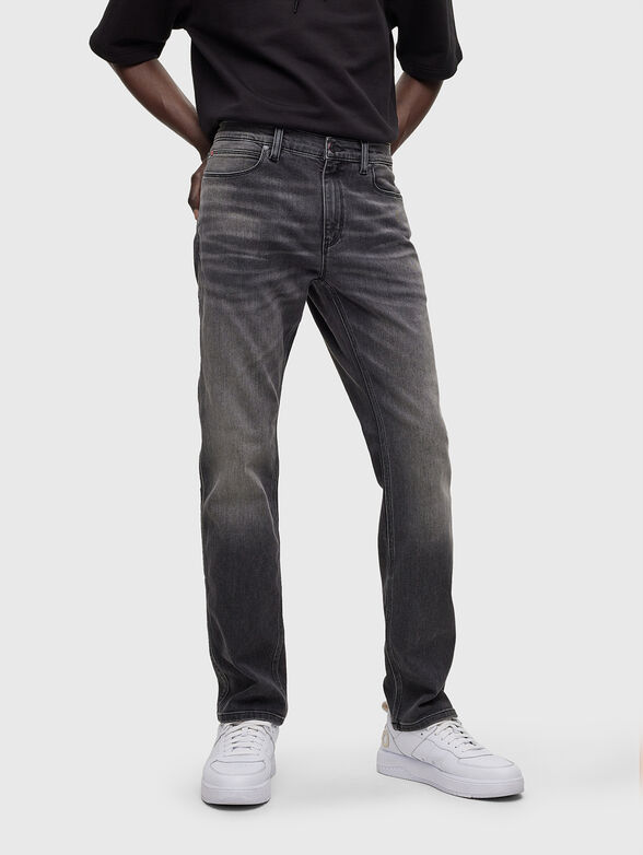 Grey jeans with washed effect - 1