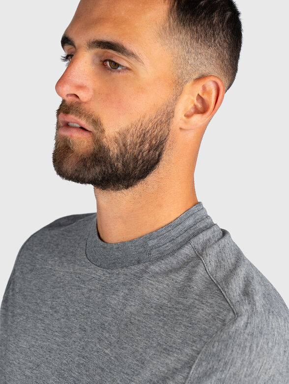 Wool and cotton blend T-shirt - 4