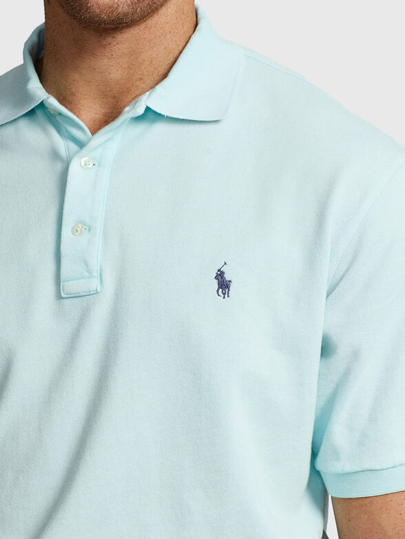 Polo-shirt in turquoise colour - 4