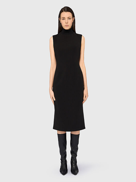 Midi dress with polo collar - 1