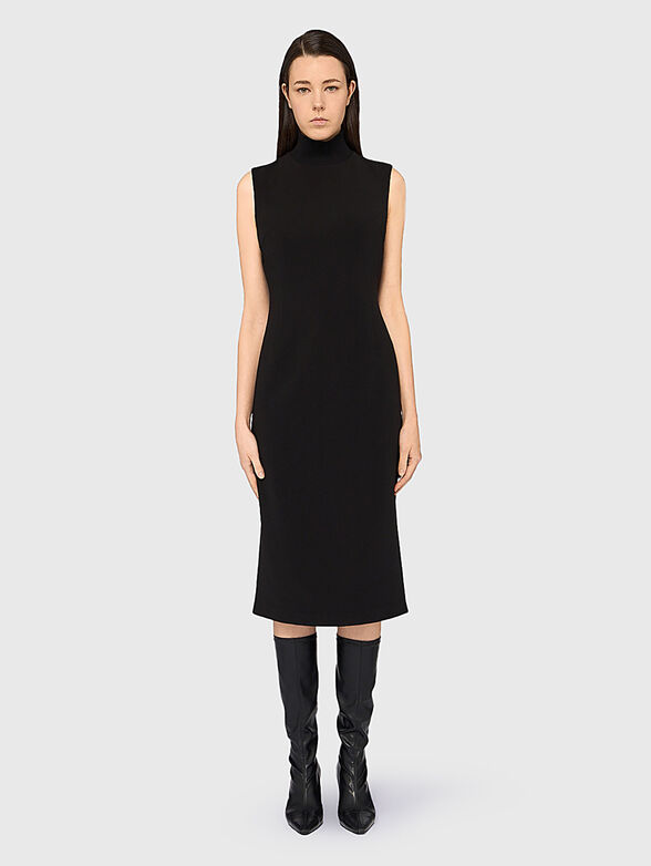 Midi dress with polo collar - 1