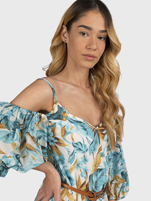 Long dress with floral print - 5