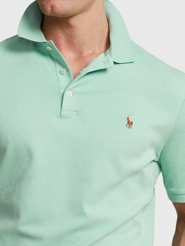 Polo-shirt with coloured logo embroidery - 4