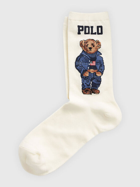 Polo Bear embroidery socks - 1