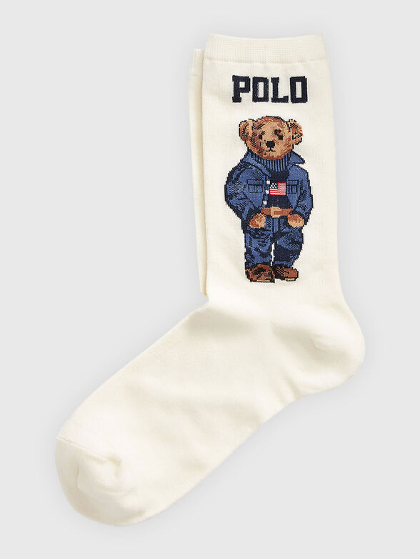 Polo Bear embroidery socks - 1