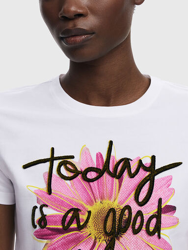 Floral print T-shirt - 5