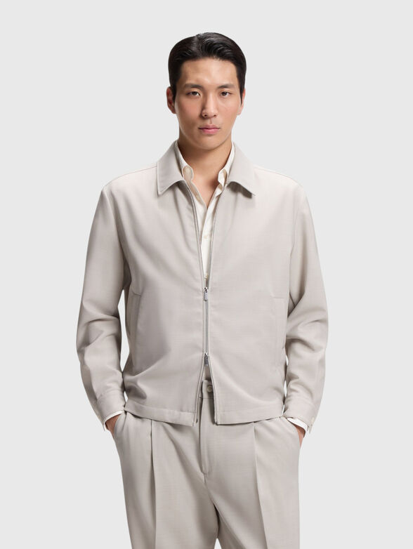 Wool jacket with a double zip - 1