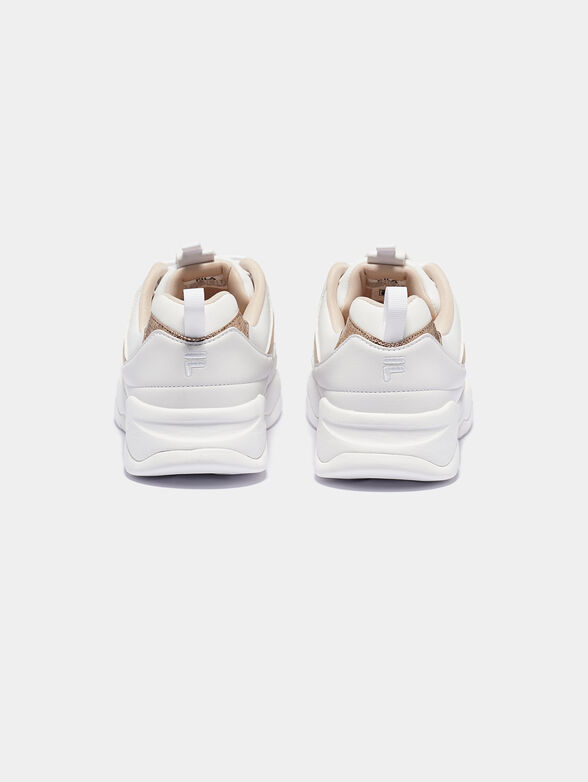 RAY F white sneakers with silver accents - 3