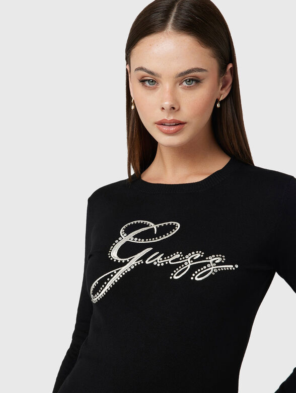 Sweater with contrasting logo embroidery - 4