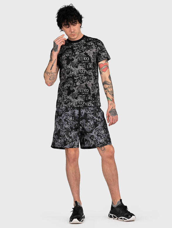 Black printed shorts - 4