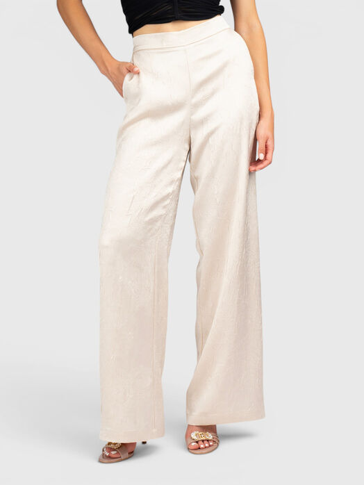 Satin wide leg trousers
