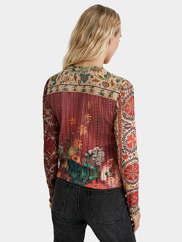 Blouse with long sleeve and art print - 4
