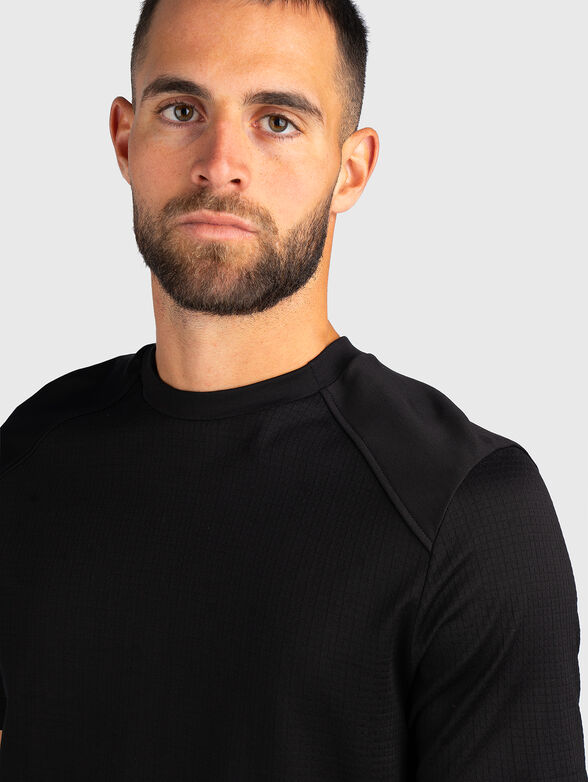 Cotton T-shirt with embossed texture - 4