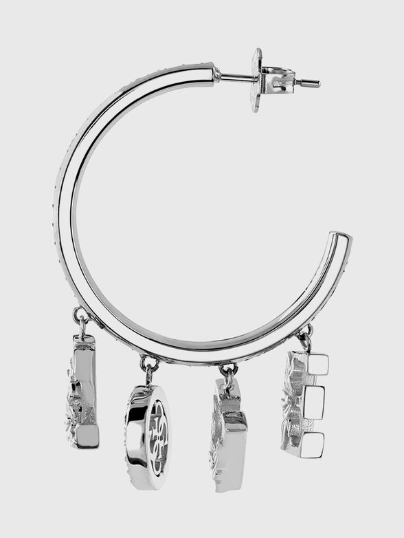 LOVE & FLOWERS earrings with charms - 2