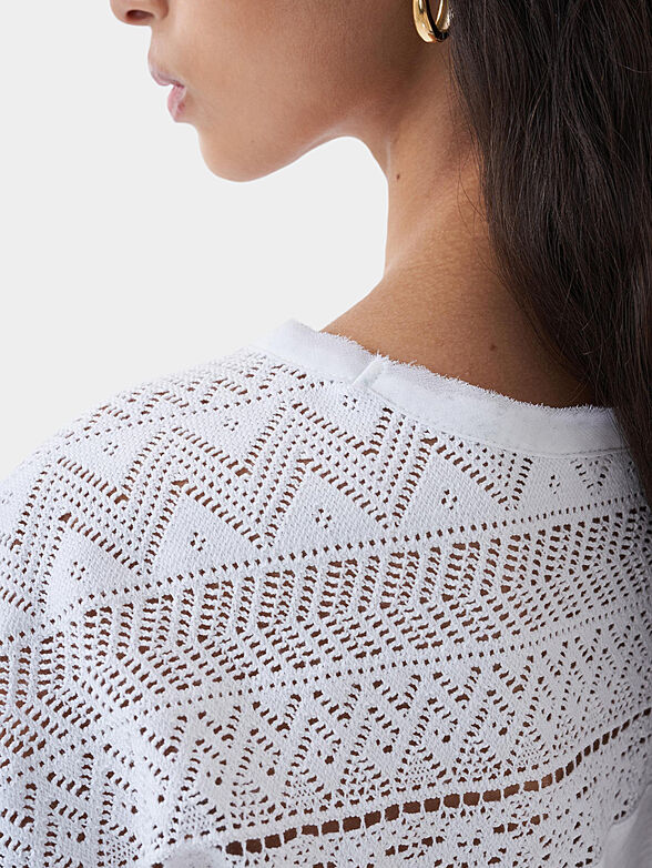 T-shirt with lace accent - 4