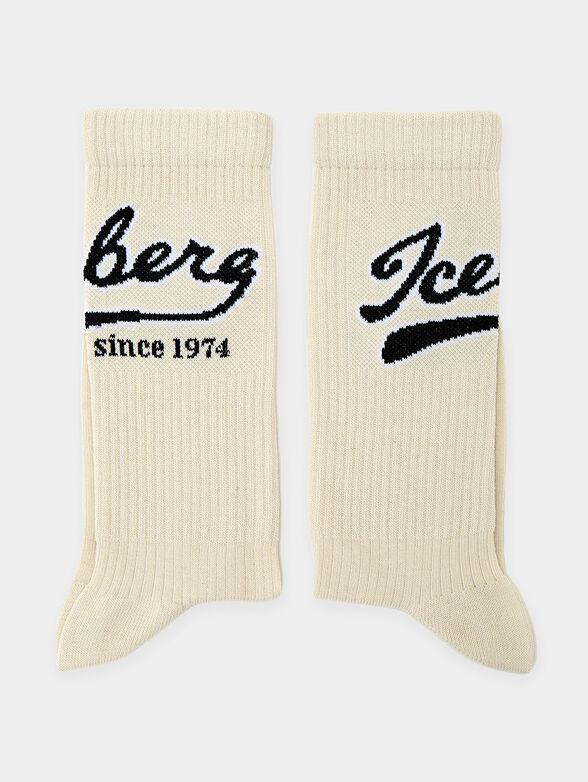 Socks with contrasting logo inscription - 3