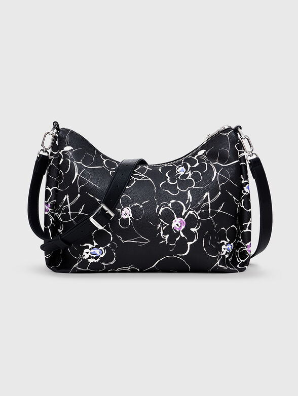 Black bag with contrasting floral design - 2