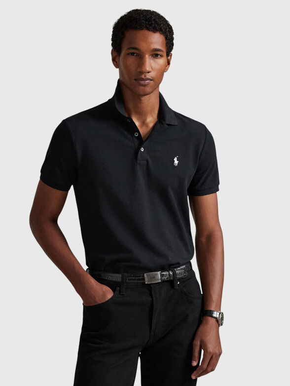 Cotton blend polo shirt - 1
