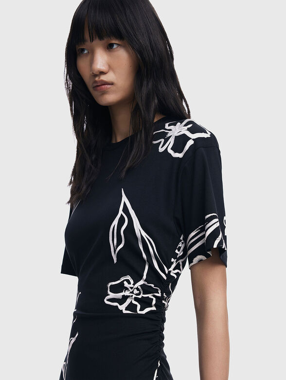 CALMA cotton midi dress with print - 5