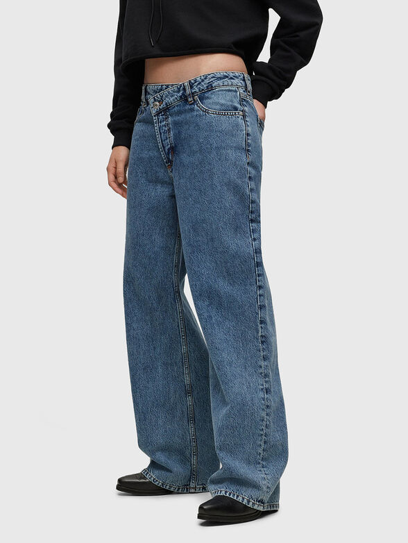 Cotton jeans with wide legs - 1