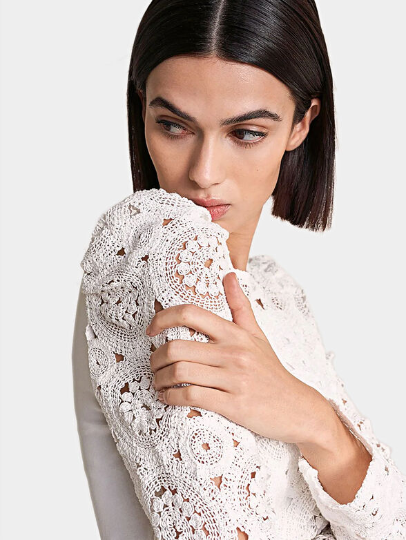White crotchet blouse - 4