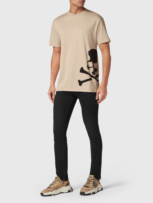 Beige T-shirt with logo detail - 2