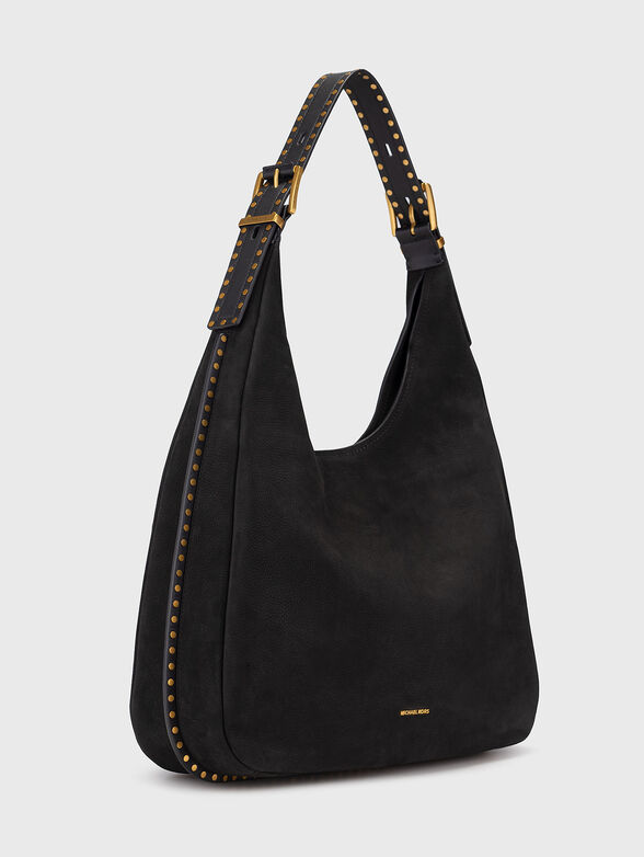 Suede hobo bag with logo - 3