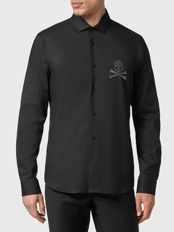 Черна памучна риза SUGAR DADDY - 1