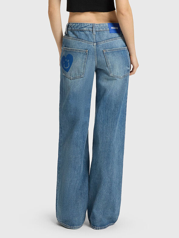 Jeans with accent logo print - 2