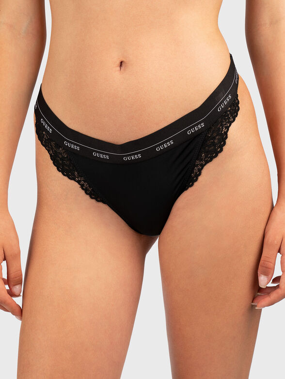 Lace bikini with logo - 1