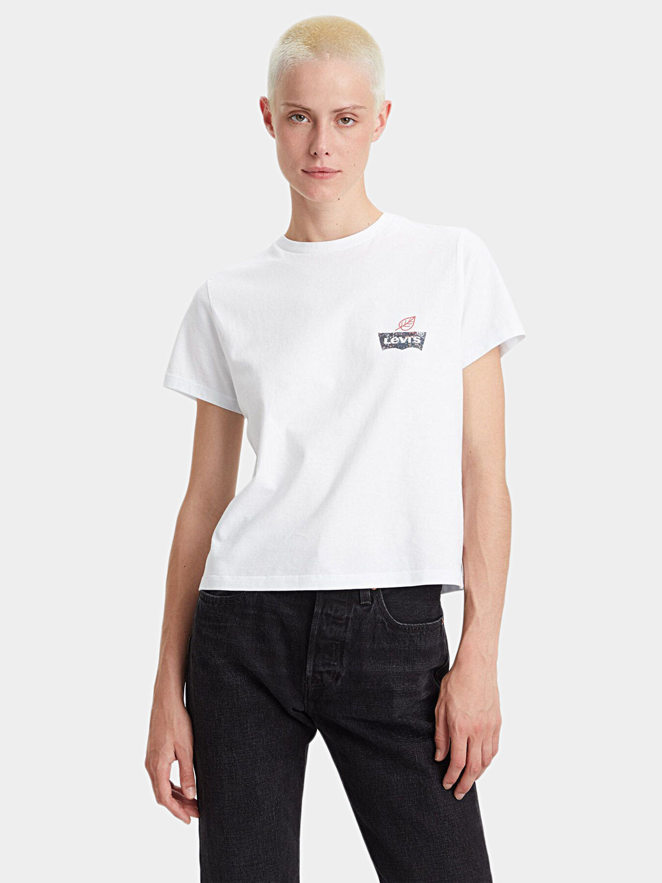 Levi s white T shirt with print on the back brand LEVI S Globalbrandsstore en