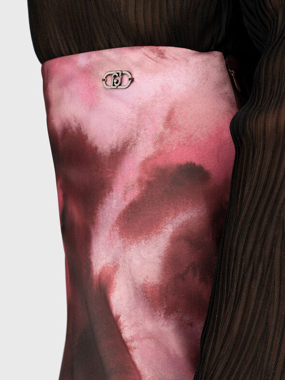 Midi skirt with high waist - 3