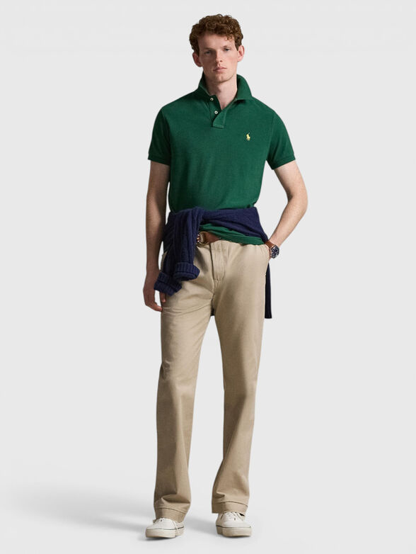 Green cotton polo shirt - 2