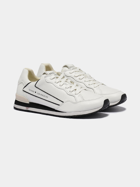 GENOVA Leather trainers in navy blue - 2