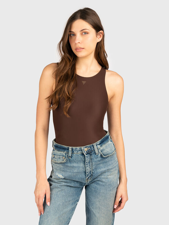Brown top with logo - 1