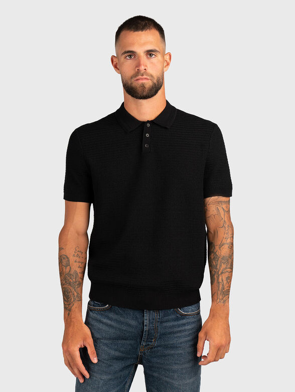 Polo shirt with embossed texture - 1