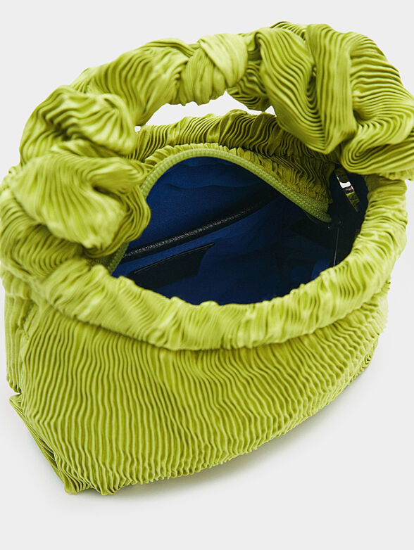 Pleated bag in green color - 6