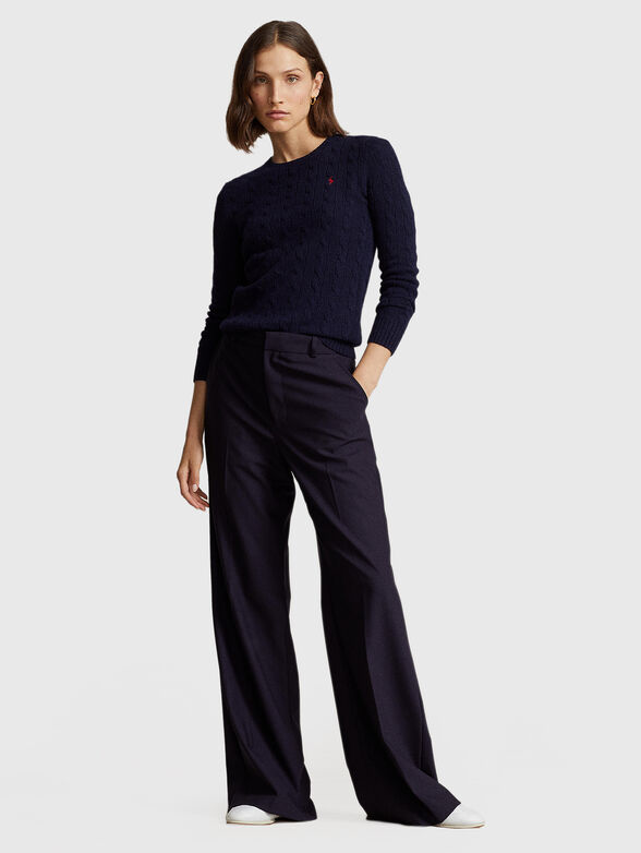 JULIANNA dark blue wool blend sweater - 2