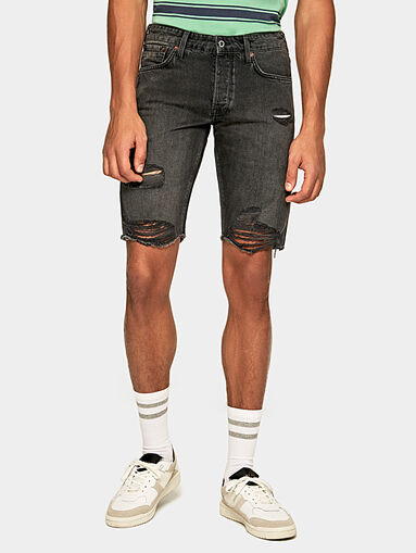 STANLEY black jeans shorts - 3