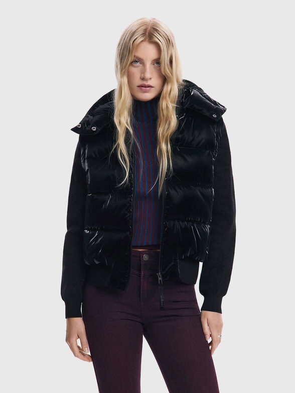 Padded jacket with removable sleeves  - 1