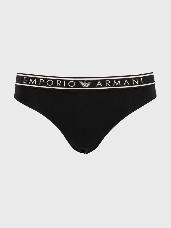 Set of two pairs of cotton briefs in black - 2